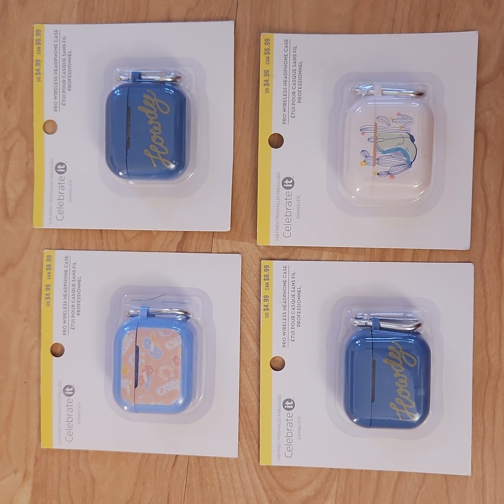NIB 4 Apple AirPods Pro Wireless Ear buds Cases by Celebrate It. Variety Bundle